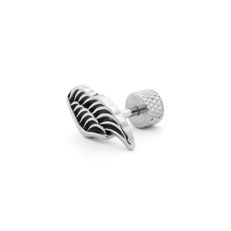 Stainless Steel Wing Fake Plug Earring