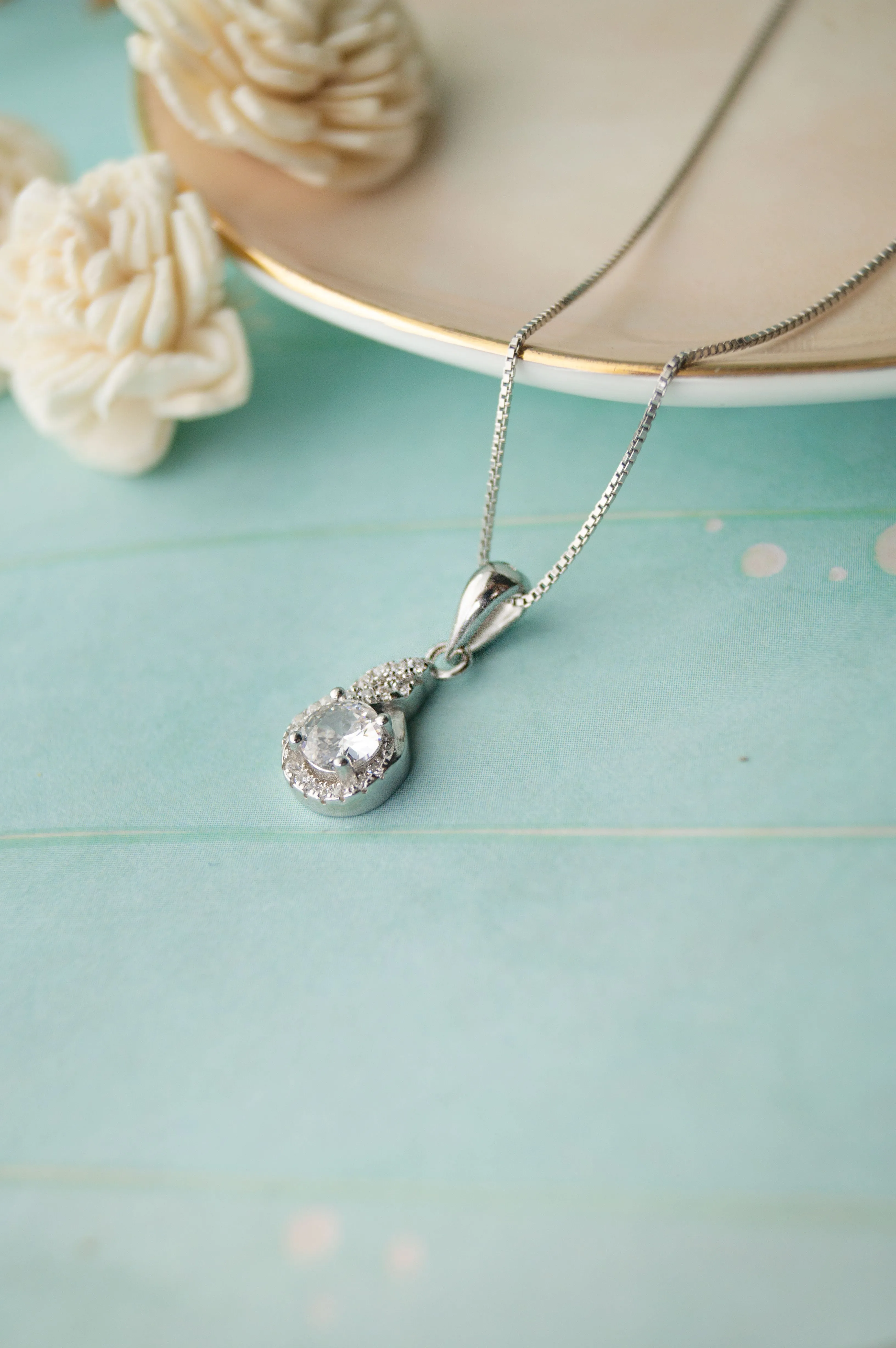 Stellar Solitaire Sterling Silver Pendant