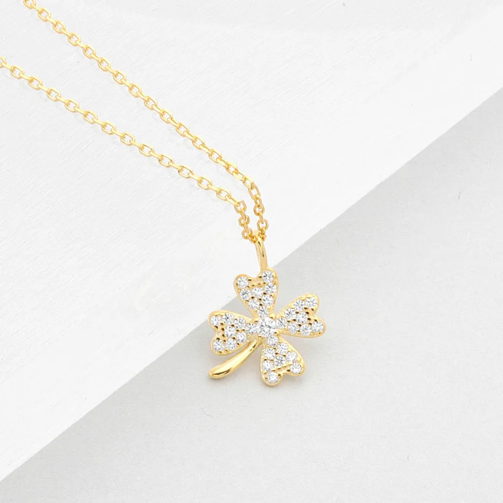 Sterling Silver Four-Leaf Clover Necklace