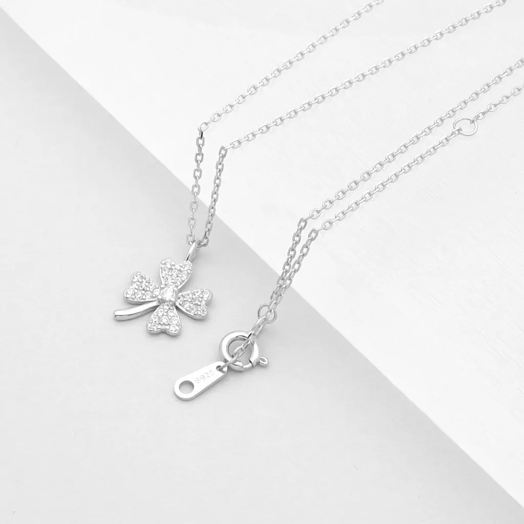 Sterling Silver Four-Leaf Clover Necklace