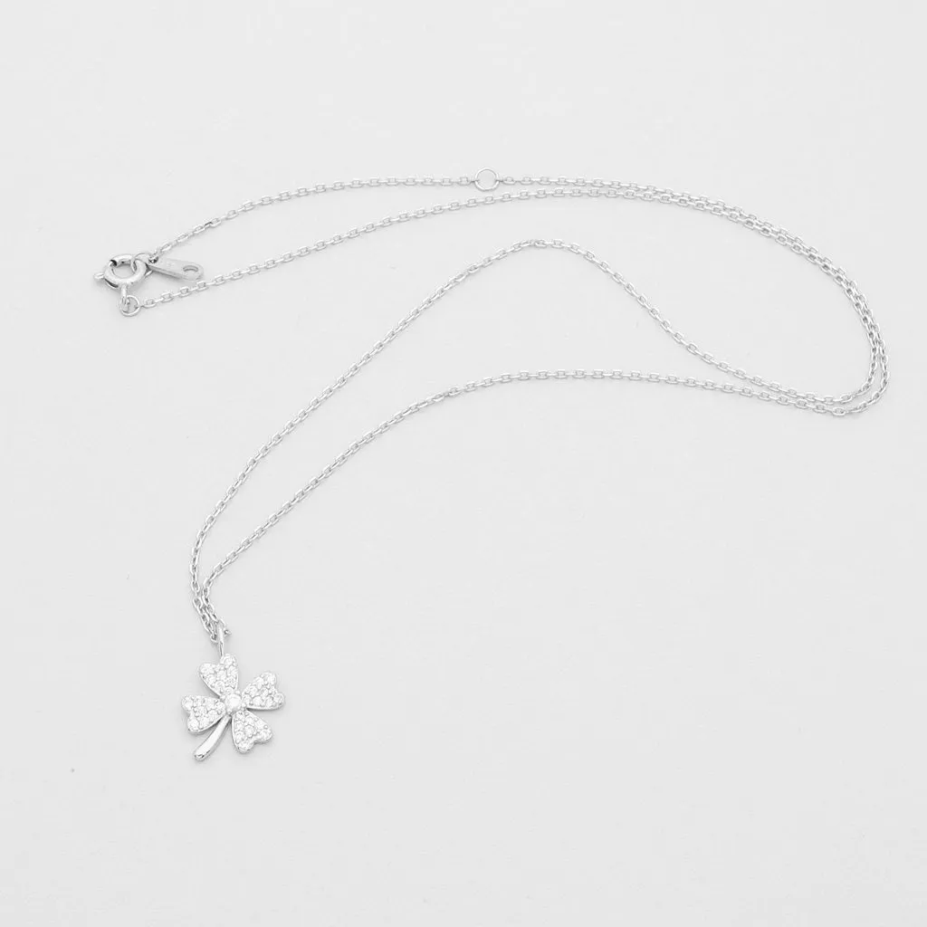 Sterling Silver Four-Leaf Clover Necklace