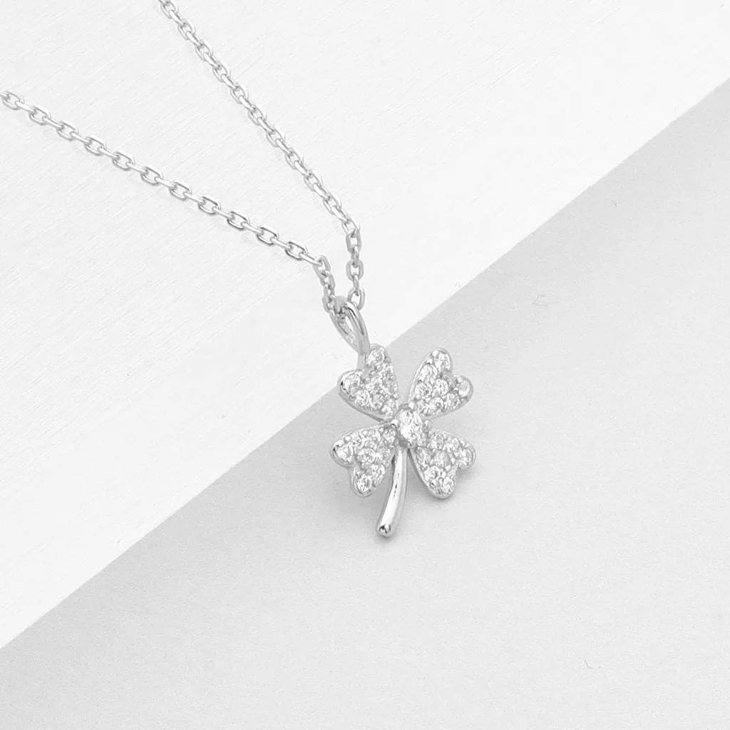 Sterling Silver Four-Leaf Clover Necklace