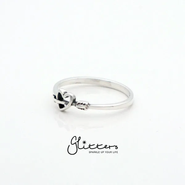 Sterling Silver Heart and Arrow Women's Rings