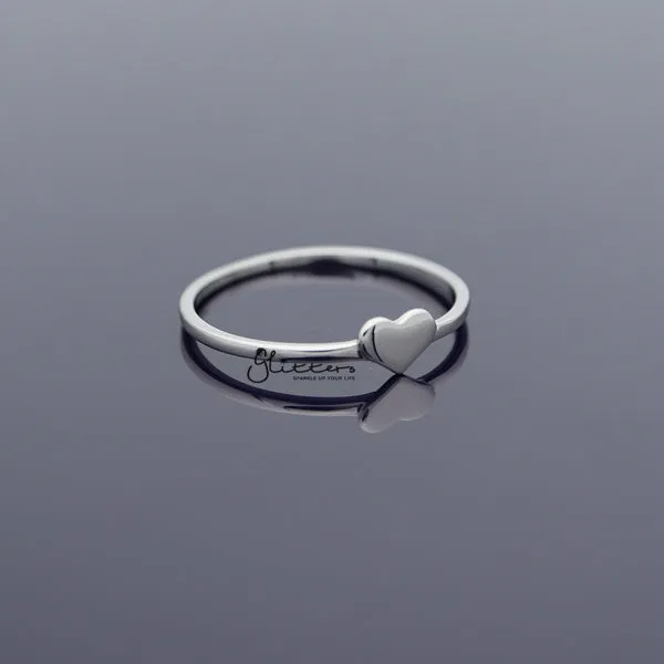 Sterling Silver Heart Shape Women's Rings