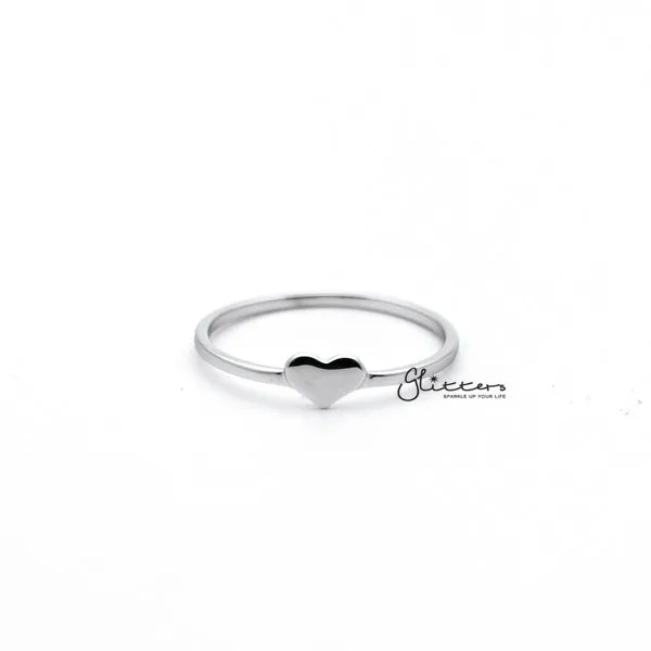 Sterling Silver Heart Shape Women's Rings