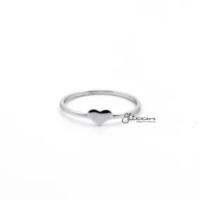 Sterling Silver Heart Shape Women's Rings