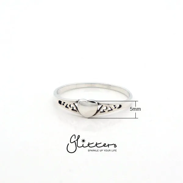 Sterling Silver Heart Women's Rings