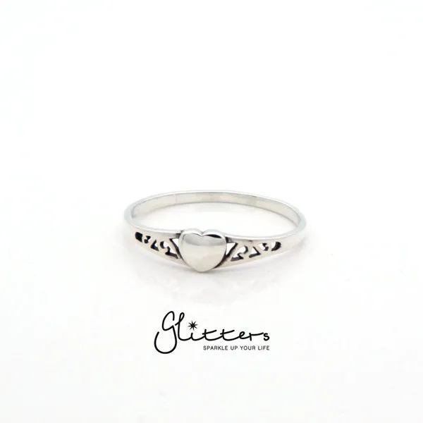 Sterling Silver Heart Women's Rings