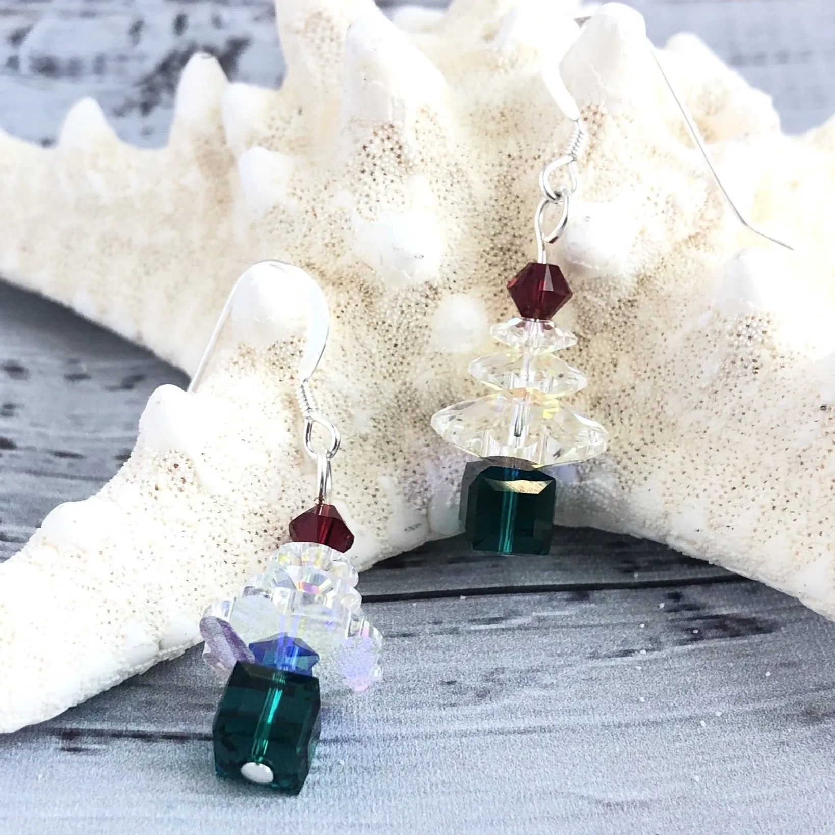 Swarovski Clear Christmas Tree Earrings