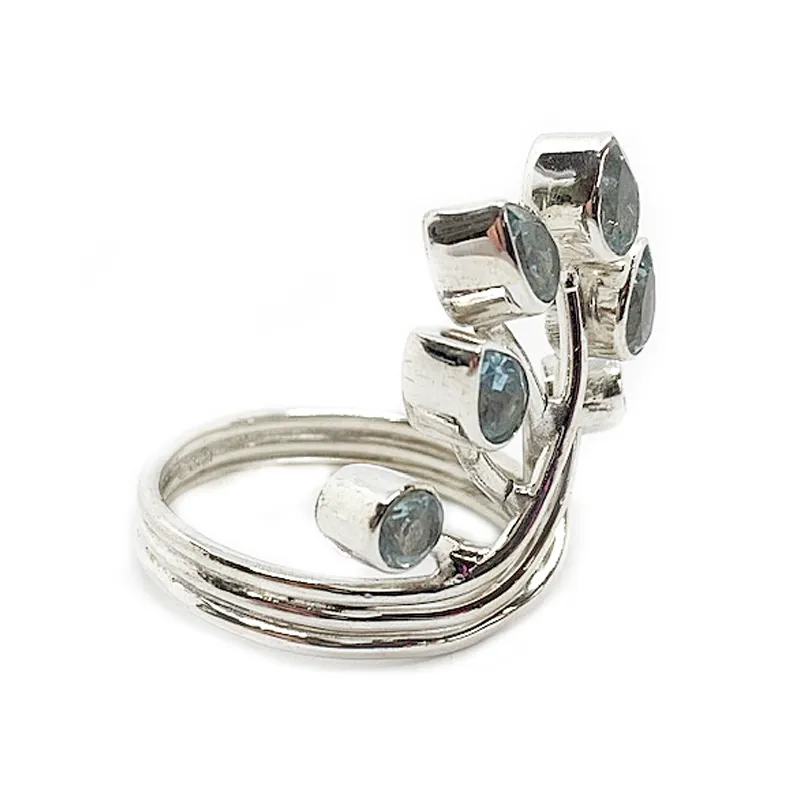 Teer Blue Topaz Gemstone Ring