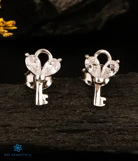 The Key to Love Silver Earrings