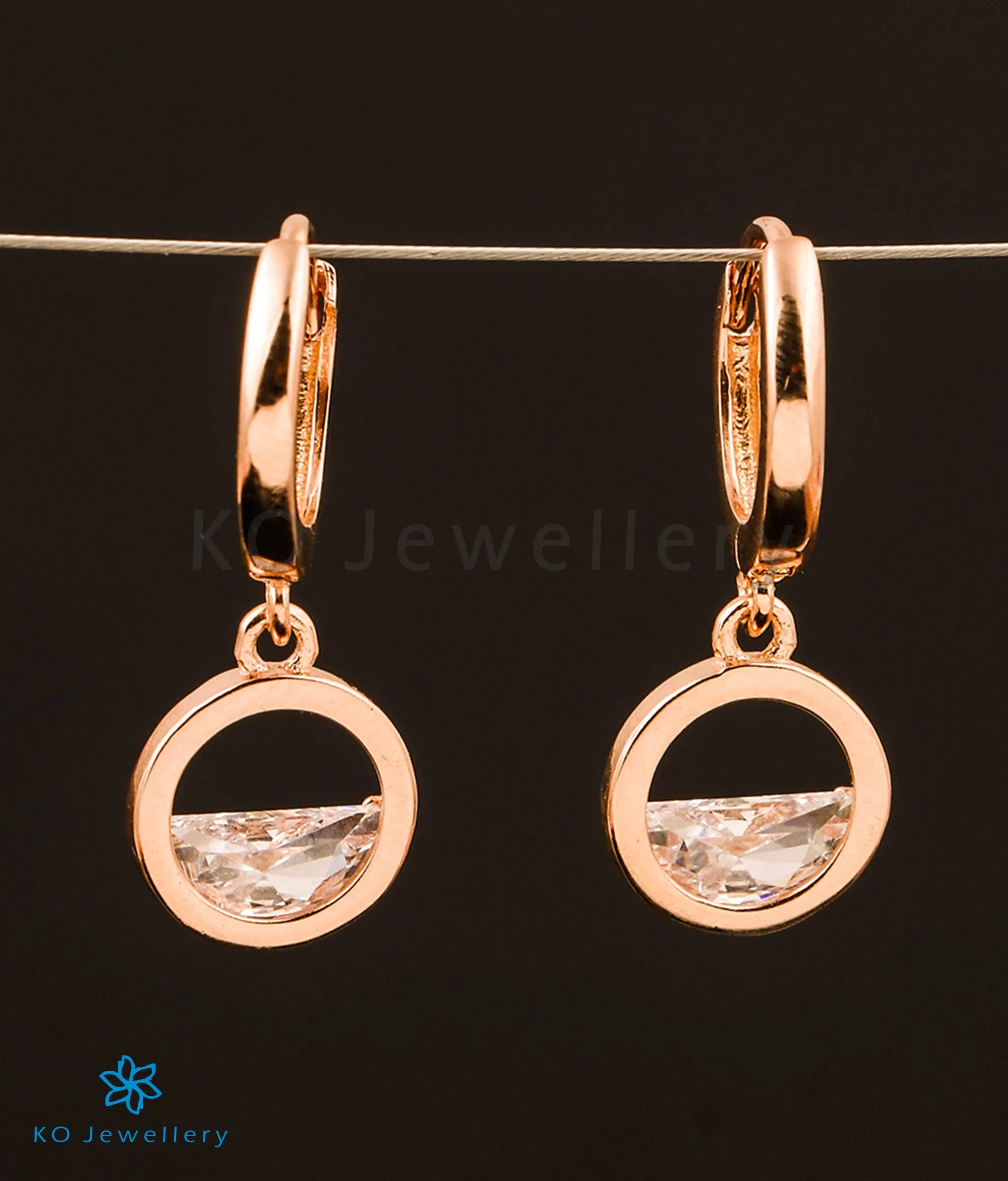 The Primrose Silver Rosegold Hoops