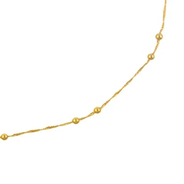 Twin Ball Chain Necklace - Gold