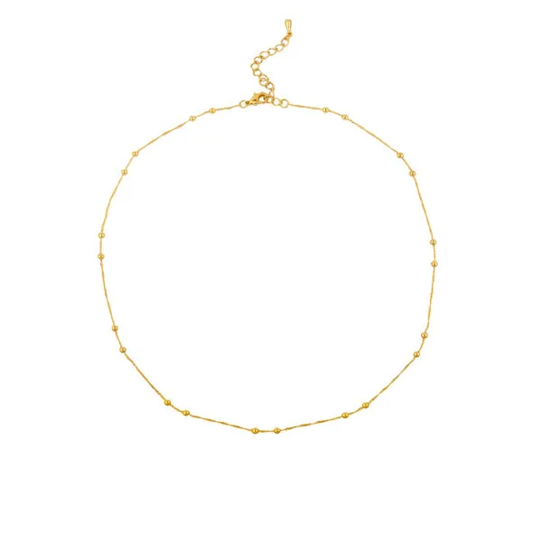 Twin Ball Chain Necklace - Gold