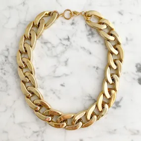 TYRA gold lightweight chunky chain necklace