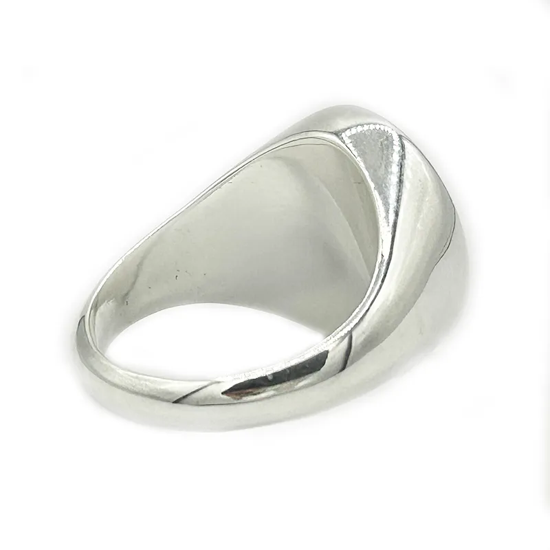 Unisex Labradorite Oval Silver Ring