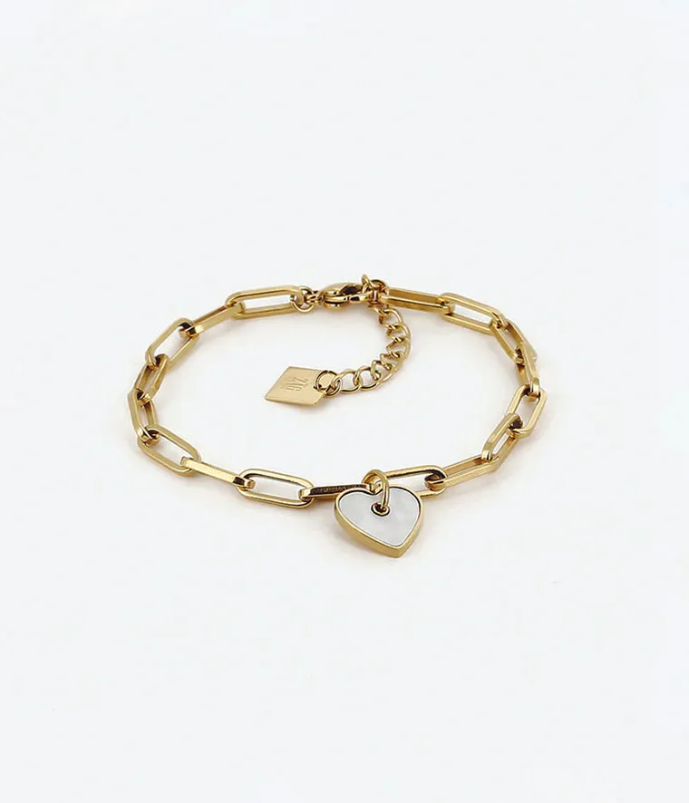 Zag Bijoux U2 Mother of Pearl Chain Bracelet