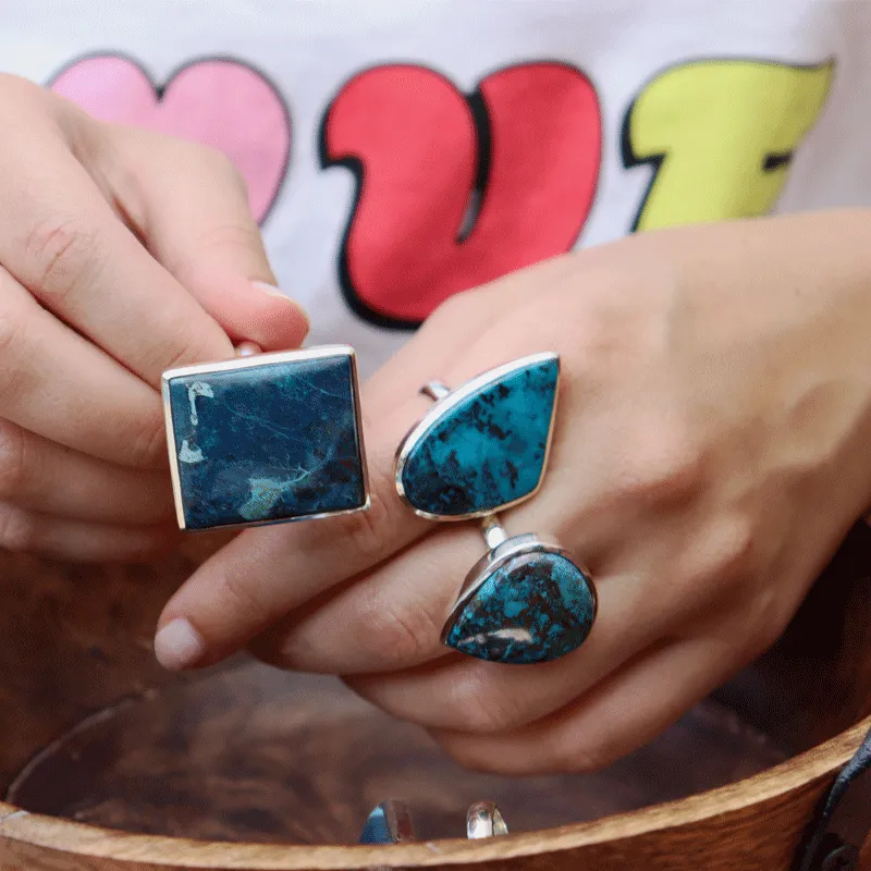 Zama Shattuckite Bohemian Silver Ring