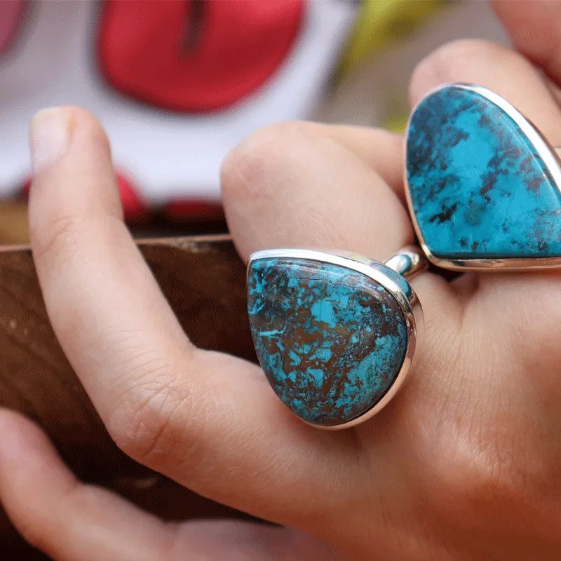 Zama Shattuckite Bohemian Silver Ring