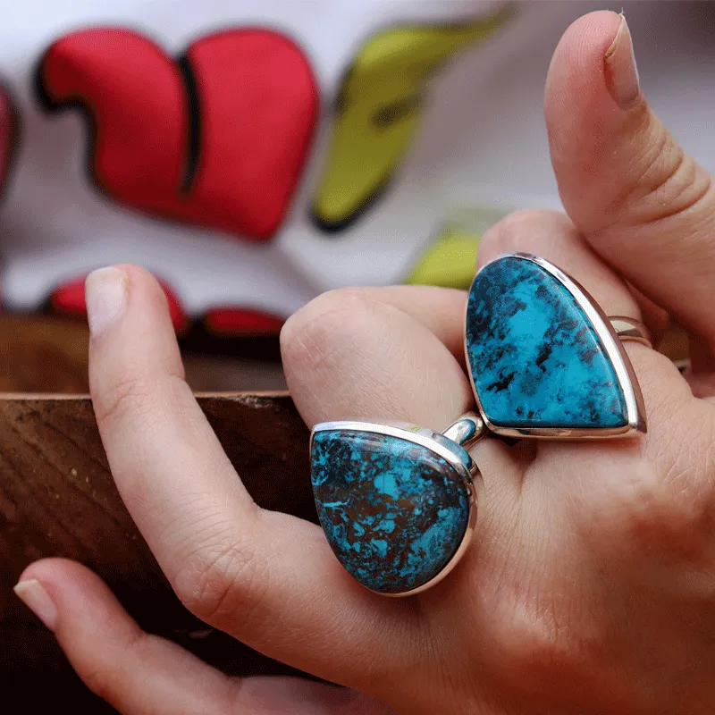 Zama Shattuckite Bohemian Silver Ring