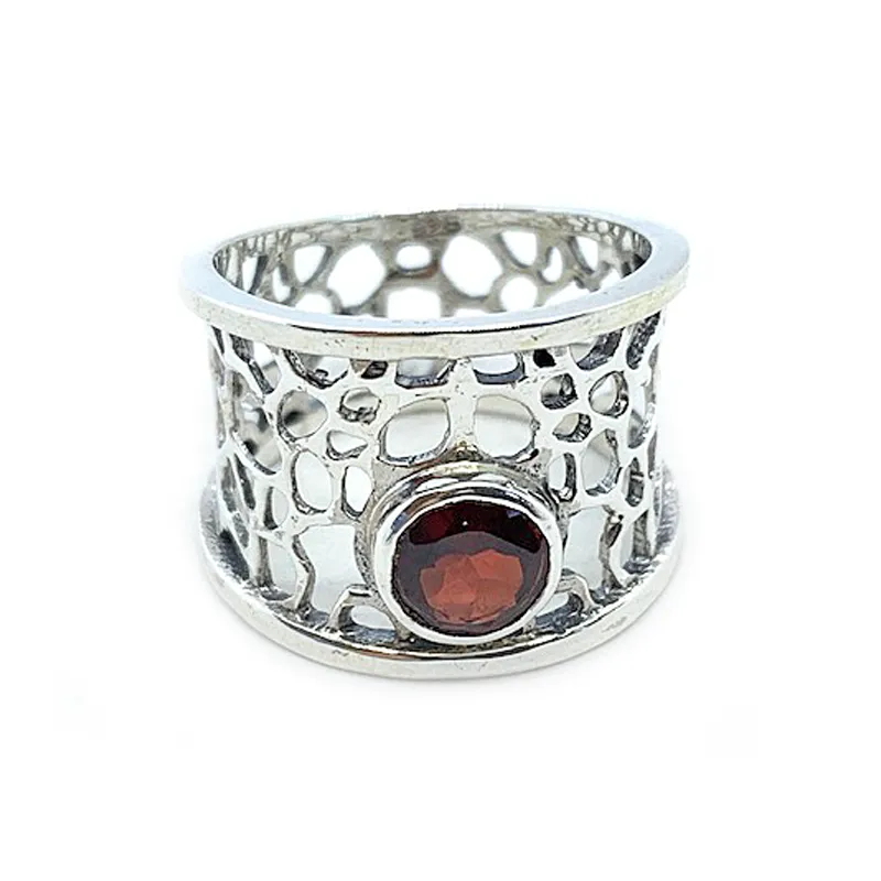 Zia Garnet Gypsy Style Ring