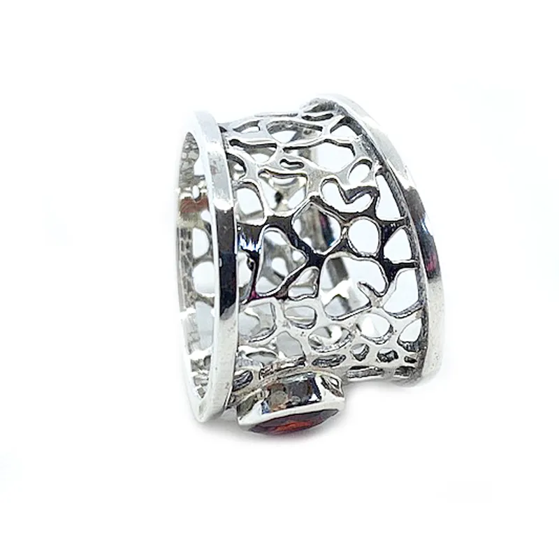 Zia Garnet Gypsy Style Ring